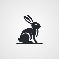 rabbit logo design icon,Rabbit logo vector art template illustration