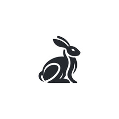 rabbit logo design icon,Rabbit logo vector art template illustration