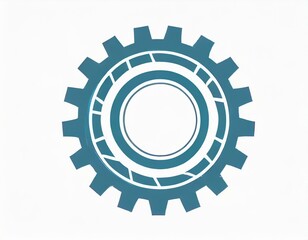 gear icon, vector image on white background, logo