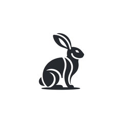rabbit logo design icon,Rabbit logo vector art template illustration