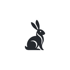 rabbit logo design icon,Rabbit logo vector art template illustration