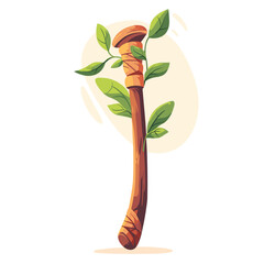 Flat illustration of a shillelagh.
