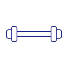 A simple dumbbell icon. Muscle training. Vector. dumbbell outline icon. Vector illustration. Eps file 18.