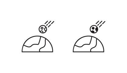 Collision icon design with white background stock illustration