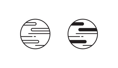 Mars icon design with white background stock illustration