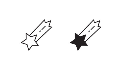 Fototapeta premium Shooting Star icon design with white background stock illustration