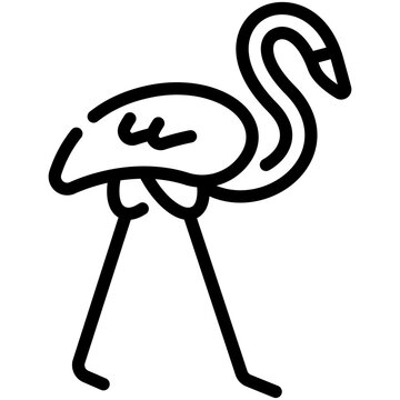 recommend clip art: flamingo line icon