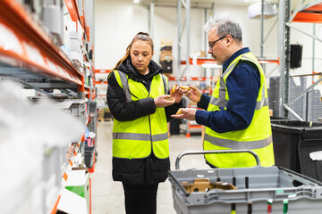 Organic vegetables in food warehouse