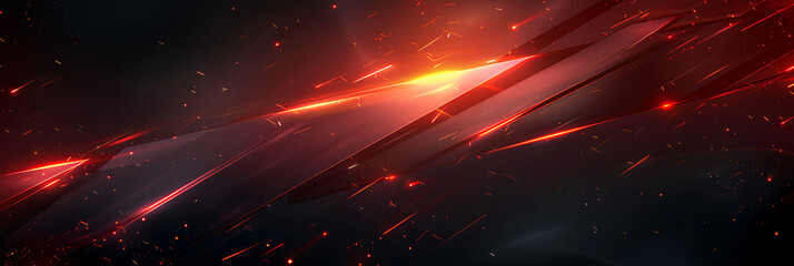 Fototapeta premium Dark grey black abstract background with red glowing lines design for social media post, business, advertising event. Modern technology innovation concept background