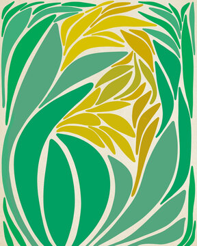 Abstract Spring Floral Illustration