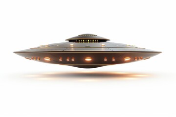 Futuristic Ship With Illuminated Sides