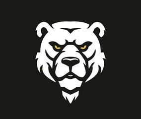 Bear head mascot vector