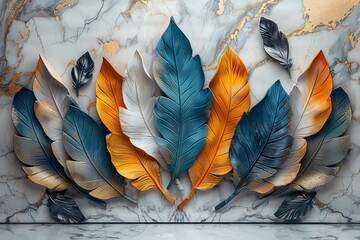 panel wall art marble background