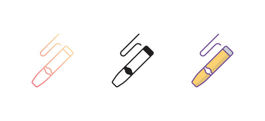 Cigar icon design with white background stock illustration