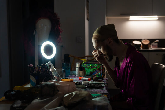 Transgender Person At Home. 
