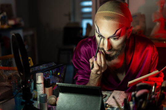 Transgender Person At Home. 