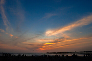 sunset on the beach