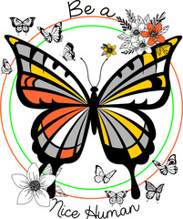 BUTTERFLY vector illustration for printing