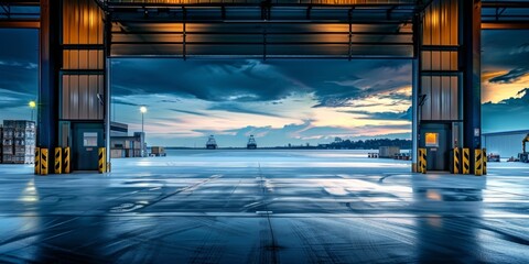 Empty Parking Lot Under Cloudy Sky