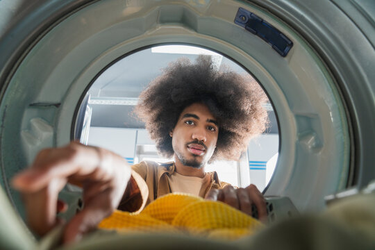 View Through Washing Machine Door