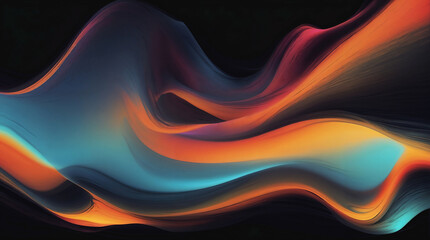 fluid abstract illustration with vibrant orange blue tones for wallpaper and digital backgrounds.