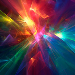 Abstract patterns created by light dispersed by prism, abstract background