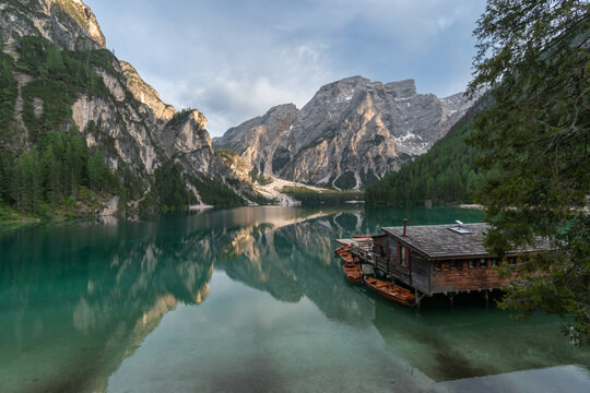 Lake Braies Idyllic View