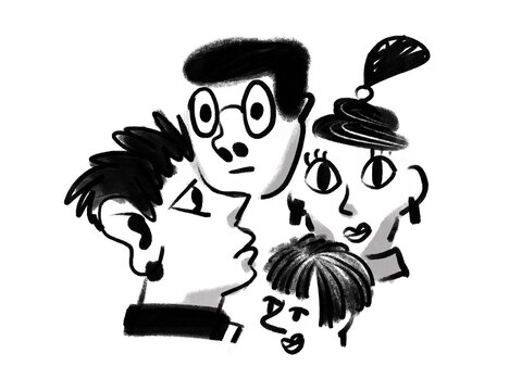 Diverse people faces