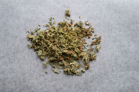 Dried Cannabis leaf