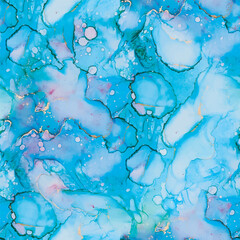 Modern Seamless Template. Marble Ink Vector. Gold Ink Paint. Alcohol Ink Canvas. Blue Abstract Background. Pink Marble Watercolor. Copper Water Color. Light Elegant Repeat. Green Golden Background.