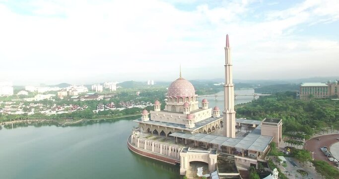 drone view of Masjid Putra in Malaysia