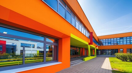 A bright modern school building