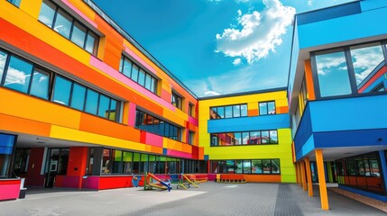 A bright modern school building