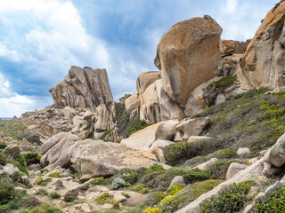 Curious rocks in Capo Testa, Sardinia island