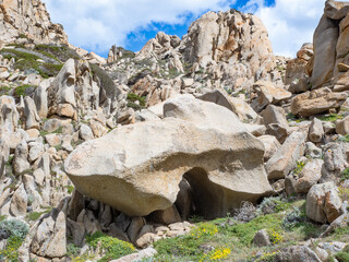 Curious rocks in Capo Testa, Sardinia island