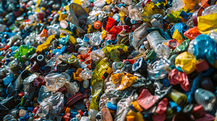 Fototapeta premium Producing energy from waste in a state-of-the-art recycling plant offers innovative technology. This process converts waste into valuable energy. Reduce the use of landfills and promote sustainability
