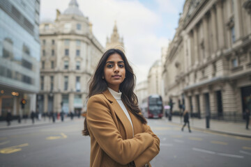Fototapeta premium Confident Businesswoman in Urban Setting