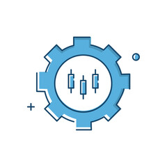 Automated Trading System AI Driven Trading System Vector Icon Design