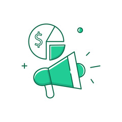 Ad Budget Maximization Optimized Ad Budget Management Vector Icon Design