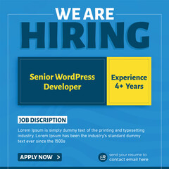 We are Hiring Job Vacancy social media template, banner, poster 