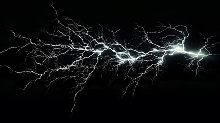 Abstract Black and White Lightning Strike