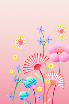 Springtime illustration flowers for bloom seasonal celebration