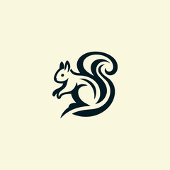 squirrel logo icon concept design