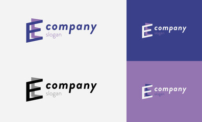 EE vector initial logo template. Letter E EE icon creative illustration monogram.
