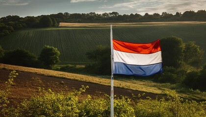 netherlands flag isolated on white