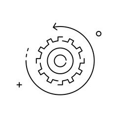 Material Creation Reverse Engineering and Reverse Engineering Material Synthesis Vector Icon Design