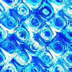 Summer blue dyed wave water pattern with broken linear blotch effect. Fresh blue underwater texture background for modern seamless nautical maritime organic style. 