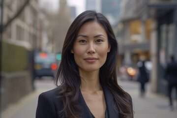 Beautiful Confident Businesswoman in the City