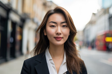 Fototapeta premium Beautiful Diverse Businesswoman in the City