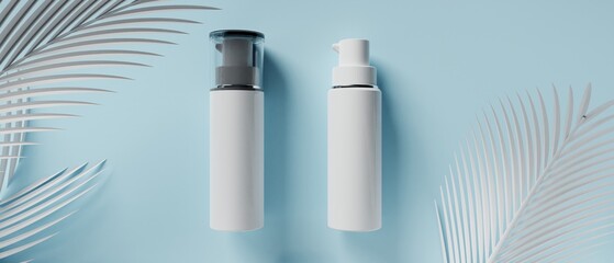 3d illustraion of cosmetic skin care beauty spa cream mockup, bathroom interior, medical healthcare...